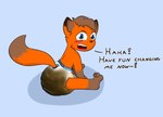 3_toes >:) big_tail blue_background blue_eyes blush blush_lines bodily_fluids clothed clothing dialogue diaper diaper_only feces feet feral fur genital_fluids hands_between_legs laugh looking_aside looking_at_viewer male open_mouth orange_body orange_fur paws quadruped scatplay side_view simple_background sitting smile soiled_diaper soiling solo spot_shadow stained_diaper tail talking_to_viewer text thick_tail three-quarter_view toes topless unclean_diaper urine used_diaper vocalization wearing_diaper wet_diaper wetting white_diaper young young_feral young_male ludis-luteo kie_the_red_fox canid canine fox mammal 2014 artist_name colored digital_drawing_(artwork) digital_media_(artwork) english_text shaded