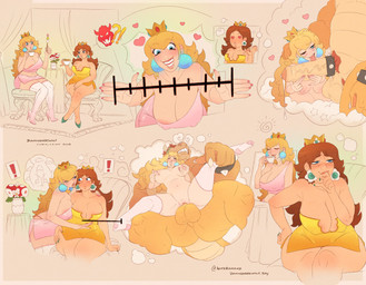 abdominal_bulge accessory anthro anthro_penetrating anthro_penetrating_human areola areola_slip balls balls_deep barbell_piercing beverage big_balls big_breasts big_butt big_penis bite blonde_hair blush bodily_fluids bowser_logo breast_fondling breast_play breasts butt chair clenched_teeth clitoris clothing cock_ring container crown cum cum_drip cup dripping exclamation_point eyelashes female female_penetrated finger_bite finger_in_mouth flower fondling furniture genital_fluids genitals gossip group hair hand_on_breast headgear heart_eyes heart_symbol human_on_anthro human_penetrated imagination interrobang interspecies jewelry leg_grab legwear licking long_eyelashes male male/female male_penetrating male_penetrating_female measuring measuring_penis motion_lines musclegut muscular muscular_male navel nipple_fetish nipple_outline nipple_piercing nipple_pinch nipple_play nipples nude on_bottom on_top one_eye_closed oral penetration penile penis penis_accessory penis_jewelry penis_lick piercing pinch plant pubes question_mark red_hair reverse_cowgirl_position scales sex sitting smoke smoke_from_nose spiked_cock_ring spikes spread_legs spreading stockings table tail tea tea_cup teeth thick_thighs thong_straps tongue trio vaginal vaginal_penetration vein veiny_penis yellow_body yellow_scales diamondwerewolf mario_bros nintendo bowser princess_daisy princess_peach elemental_creature flora_fauna human koopa mammal piranha_plant reptile scalie turtle 2025 absurd_res digital_drawing_(artwork) digital_media_(artwork) hi_res