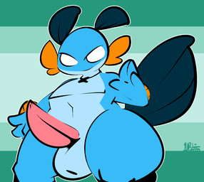 4_fingers anthro balls big_balls big_penis blue_body fingers genitals green_background huge_penis jewelry looking_at_viewer male mature_male multicolored_body navel necklace penis simple_background smile solo tapering_penis thick_thighs white_eyes 1upgobbo nintendo pokemon xavier_(1upgobbo) generation_3_pokemon pokemon_(species) swampert digital_drawing_(artwork) digital_media_(artwork) hi_res