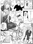 aldo_(my_life_with_fel) breasts butt comic dialogue digital_drawing_(artwork) digital_media_(artwork) duo english_text fel_(my_life_with_fel) felid female greyscale hi_res human humanoid kenno_arkkan male mammal monochrome my_life_with_fel pantherine sketch tail text tiger