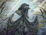 anthro beak bikini breasts clothed clothing feathered_wings feathers female solo swimwear two-piece_swimsuit wings gimka eurana(raveger) avian bird 2022 digital_media_(artwork) hi_res