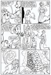 2023 anthro apode black_and_white comic dialogue draconcopode dragon english_text equid equine female genitals group gustav_(here_there_be_dragons) here_there_be_dragons horse karno larger_female legless magic magic_user male male/female mammal monochrome mostly_nude mythological_creature mythological_scalie mythology naga oracle_ruzuya pillow pussy reptile scalie serpentine size_difference smaller_male snake text trio zashy