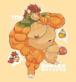 age_difference aged_up anime_nosebleed anthro anthro_on_anthro areola balls barazoku beard belly biceps big_balls big_belly big_muscles big_penis blood blush bodily_fluids claws cutaway deltoids drooling erection eyebrows facial_hair flustered genital_fluids genitals gesture glans group hair hand_gesture high-angle_view horn huge_balls huge_belly huge_muscles huge_penis humanoid_genitalia humanoid_penis kemono looking_at_another looking_at_viewer male male/male musclegut muscular muscular_anthro muscular_male navel nipple_piercing nipples non-mammal_balls non-mammal_nipples nosebleed nude overweight overweight_anthro overweight_male pecs penis piercing plantigrade ponytail precum presenting presenting_penis quads saliva shush simple_background smile solo_focus standing tan_background text thick_arms thick_penis thick_thighs trio 7thmeta bowser_day mario_bros nintendo bowser bowser_jr. dragon_koopa koopa koopa_troopa scalie 2025 absurd_res english_text hi_res father_(lore) father_and_child_(lore) father_and_son_(lore) incest_(lore) incestuous_temptation_(lore) parent_(lore) parent_and_child_(lore) parent_and_son_(lore) son_(lore)