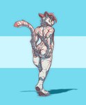 andromorph anthro butt felid genitals hi_res intersex kit_(dotcom656) male mammal pantherine pinup pose pussy rear_view sketch solo spreading tiger tzarvolver