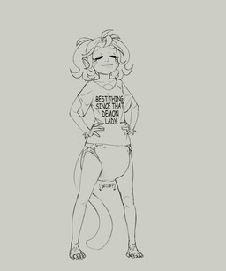 anthro biped bodily_fluids clothed clothing diaper eyes_closed female genital_fluids hands_on_hips pantsless pantsless_anthro pantsless_female shirt solo sound_effects t-shirt text topwear unclean_diaper urine used_diaper using_diaper wearing_diaper wet_diaper wetting wetting_diaper heppysugoi guarana_(heppysugoi) haplorhine mammal monkey primate digital_drawing_(artwork) digital_media_(artwork) english_text hi_res monochrome gynomorph_(lore)