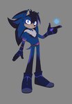 anthro black_body black_fur blue_body blue_fur fur glowing hologram male purple_body purple_fur smile solo technology officialtollilion sega sonic_the_hedgehog_(series) apex_the_hedgehog fan_character eulipotyphlan hedgehog mammal hi_res