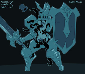 abdominal_bulge anthro armor backsack ball_fondling balls belly_riding bound bow_tie bow_tie_only clothing duo fondling fondling_internal_bulge foreskin fucked_silly fucked_to_exhaustion genitals handjob handjob_while_penetrating hat headgear headwear male masturbation melee_weapon mostly_nude penetration penile penis questionable_consent sex shield size_difference striped_genitalia striped_penis stripes sword tendrils tentacle_handjob tentacles throwing_hat throwing_object toony weapon metal_(artist) shifty_vinny living_armor mammal procyonid raccoon symbiote 2026 black_and_blue hi_res monochrome