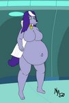 anthro belly big_belly big_breasts breasts female huge_belly huge_breasts hyper hyper_belly pregnant pregnant_anthro pregnant_female solo nekonishin krypto_the_superdog brainy_barker afghan_hound canid canine canis domestic_dog hunting_dog mammal sighthound hi_res