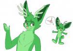 antlers fur green_body green_fur grumpy horn fizzy-dog axey jackalope lagomorph mammal digital_media_(artwork)