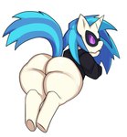 anthro anthrofied big_butt bottomless bottomless_anthro bottomless_female butt clothed clothing equid equine eyewear female friendship_is_magic glasses hasbro hi_res horn horse mammal my_little_pony mythological_creature mythological_equine mythology pony samirachuni solo sunglasses thick_thighs unicorn vinyl_scratch_(mlp)