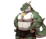 anthro barazoku beverage bubble_tea clothing green_body male simple_background solo tail underwear white_background white_body unagi_bukuro mythology dragon mythological_creature mythological_scalie scalie 2019