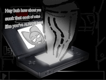 anthro big_penis genitals huge_penis hyper hyper_genitalia hyper_penis male penis screencap screencap_background smug smug_face solo text voreber nintendo nintendo_ds_family nintendo_dsi the_june_archive_and_restoration_project fuzz_the_cat digital_creature felid mammal memory_virus 4:3 digital_media_(artwork) english_text flipnote_studio_(artwork) hi_res