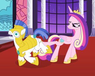 armor attack ballbusting balls carpet cock_and_ball_torture crotch_attack crown cutie_mark duo feathered_wings feathers female feral fur genital_torture genitals hair headgear horn inside kick male multicolored_hair pink_body pink_feathers pink_fur purple_eyes violence window wings unknown_artist friendship_is_magic hasbro my_little_pony mythology princess_cadance_(mlp) royal_guard_(mlp) equid equine horse mammal mythological_creature mythological_equine pony winged_unicorn 2016