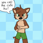 anthro biped black_eyes black_nose bottomwear brown_body brown_fur close-up clothed clothing dialogue fur green_clothing holding_card holding_object humor looking_at_viewer male shorts simple_background solo speech_bubble standing tail tail_motion tailwag text topless wagnermutt uno mutt_(wagnermutt) canid canine canis domestic_dog mammal 1:1 2021 animated digital_media_(artwork) english_text frame_by_frame meme short_playtime sound voice_acted webm