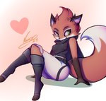 anthro clothed clothing female fur orange_body orange_fur simple_background sitting smile solo tail text nachan dungeons_of_aether rivals_of_aether fleet_(dungeons_of_aether) canid canine fox mammal 2024 digital_media_(artwork) hi_res signature