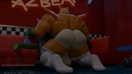 anal anal_penetration anthro anus back_muscles balls barbell_piercing big_muscles big_nipples blue_anus blue_glans blue_nipples bottomwear bracelet butt claws clothing duo erection footwear genitals glans hat headgear headwear humanoid_genitalia humanoid_penis intersex jewelry machine male male/male male_penetrated moobjob muscular muscular_male nipple_barbell nipple_piercing nipples pants penetration penile penile_penetration penis penis_in_ass piercing sex socks spiked_bracelet spikes sunglass tail top_hat codans five_nights_at_freddy's five_nights_at_freddy's:_security_breach scottgames steel_wool_studios glamrock_freddy montgomery_gator alligator alligatorid animatronic bear crocodilian mammal reptile robot scalie 16:9 3d_(artwork) 3d_animation animated digital_media_(artwork) huge_filesize long_playtime sound video widescreen