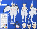 2021 absurd_res alien angry antennae_(anatomy) anthro arthropod aurathecynders azmia_ryial belly big_belly big_breasts big_butt blonde_hair breasts butt canid canine canis digital_media_(artwork) digitigrade english_text female fur grey_body grey_fur hair hi_res hybrid insect kyoth_(species) long_hair looking_at_viewer mammal melee_weapon model_sheet naughty_face nipples nude obese obese_anthro obese_female overweight overweight_anthro overweight_female polearm sad scar solo spear standing tentacles text thick_thighs tongue tongue_out weapon wings wolf