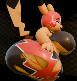 anthro big_breasts big_butt black_ear_tips black_tail_tip breasts butt clothed clothed_anthro clothed_female clothing cosplay_pikachu_(costume) curvy_figure dipstick_ears dipstick_tail ear_markings female female_anthro markings mask multicolored_ears open_mouth open_smile raised_tail side_view smile solo sports_mask sportswear tail tail_markings thick_thighs torn_clothing under_boob wearing_mask wide_hips wrestling_mask wrestling_outfit yellow_body anaroth nintendo pokemon pikachu_libre generation_1_pokemon pikachu pokemon_(species) 3d_(artwork) digital_media_(artwork)