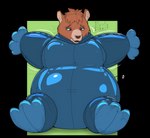 anthro brown_body brown_fur fur hair inflatable inflation looking_down male simple_background solo malekart bear mammal 2023 absurd_res alpha_channel digital_drawing_(artwork) digital_media_(artwork) hi_res shaded signature sketch