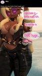 anthro areola big_breasts big_penis breasts brown_areola brown_nipples clothing dialogue erection erection_under_clothing eyewear genitals glasses gynomorph huge_breasts intersex nipples penis pink_eyes pokeball solo speech_bubble text seuchenkater nintendo pokemon lopinna_(seuchenk4ter) generation_4_pokemon lopunny pokemon_(species) 3d_(artwork) 9:16 digital_media_(artwork) english_text hi_res