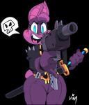 anthro blue_eyes bone clothed clothing dual_wielding female gun holding_object holding_weapon katana mask melee_weapon open_mouth ranged_weapon simple_background skull solo submachine_gun sword transparent_background uzi weapon vimhomeless sophie_slam bat mammal 2018 alpha_channel