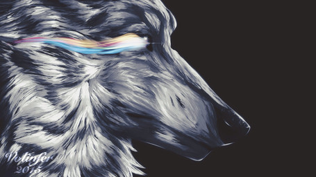ambiguous_gender black_nose feral fur solo white_body white_fur volinfer canid canine canis felid mammal wolf 16:9 2015 digital_media_(artwork) headshot_portrait hi_res portrait widescreen