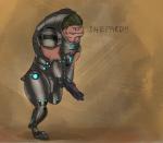 anthro armor holding_object holding_weapon male simple_background solo text textured_background weapon boarball bioware electronic_arts mass_effect grunt_(mass_effect) alien krogan