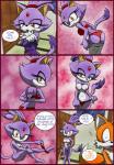 anthro blaze_the_cat breasts canid canine clothing comic domestic_cat duo felid feline felis female fox genitals hi_res male mammal miles_prower pussy raianonzika sega sonic_the_hedgehog_(series) underwear