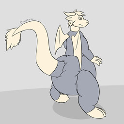 3_toes 4_fingers abdl anthro clothed clothing diaper diaper_under_clothing diapersuit feet fingers hair horn male solo tail toes wearing_diaper wings drakenor_drake mythology drakenor dragon mythological_creature mythological_scalie scalie 1:1 hi_res