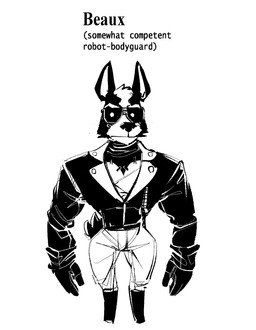 anthro artificial_intelligence bottomwear caption clothing countershade_face countershading eyebrows eyewear gloves handwear jacket leather leather_clothing leather_jacket leather_topwear looking_at_viewer machine male monotone_background muscular muscular_male pants pointy_ears prick_ears pupils simple_background solo standing sunglasses text topwear white_background white_pupils the-hydroxian beaux_(the-hydroxian) android animatronic robot 2021 black_and_white digital_drawing_(artwork) digital_media_(artwork) hi_res monochrome