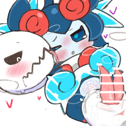 2_penises after_vaginal animal_genitalia animal_penis anus black_sclera blue_body blue_eyes blue_sclera bodily_fluids censor_bar censored_genitalia censored_penis censored_vulva coiling cum cum_from_vagina cum_in_vagina cum_inside duo face_lick female female_humanoid female_on_feral female_on_humanoid feral forked_tongue front_view genital_fluids genital_slit genitals grey_body half-closed_eyes heart_symbol hearts_around_head hemipenes jagged_mouth leg_markings licking male male/female male_feral markings multi_genitalia multi_penis multicolored_body narrowed_eyes one_eye_half-closed penis pull_out red_body serpentine socks_(marking) spots spotted_body tongue two_tone_body white_body purupuwa ponos_corp. the_battle_cats blizana_(the_battle_cats) snache_(the_battle_cats) humanoid 1:1 2026 cel_shading censored digital_drawing_(artwork) digital_media_(artwork) hi_res shaded