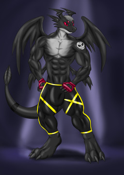 abs anthro bicep_curl big_bulge bottomwear bulge claws clothed clothing detailed_bulge flexing flexing_bicep hand_on_hip head_wings huge_bulge leggings legwear male muscular muscular_male pants paws pecs revealing_outfit seductive serious_face skimpy solo stern_look tight_bottomwear tight_bulges tight_clothing tight_legwear tight_pants tight_underwear underwear unusual_wing_placement wings flameyverdantfire bandai_namco digimon devidramon digimon_(species) absurd_res hi_res