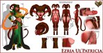 3d_(artwork) absurd_res balls border breasts clothing cloven_hooves demon digital_media_(artwork) english_text ezria foreskin genitals herm hi_res hooves horn humanoid humanoid_genitalia humanoid_penis intersex janner3d jewelry long_tail magic_user model_sheet not_furry penis pussy solo tail text white_border