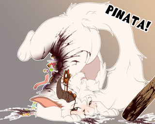2_horns blood blood_on_body blood_on_face blood_on_ground blush bodily_fluids bone brown_eyes candy candy_gore cheek_tuft chocolate dessert eyebrows facial_tuft feathers female feral fluffy food fur gore hair head_horn head_tuft horn looking_at_viewer looking_pleasured membrane_(anatomy) membranous_wings neck_tuft pawpads paws pinata pink_inner_ear pink_wings ribs simple_background smile solo tail tail_tuft text tuft white_body white_fur white_hair wings shyryp european_mythology mythology yuzuha_ita dragon furred_dragon furred_scalie mammal mythological_creature mythological_scalie scalie western_dragon 5:4 absurd_res artist_name digital_media_(artwork) english_text hi_res