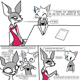 age_difference anthro clothing dialogue dress duo eyelashes female fur furniture hairless heart_symbol inner_ear_fluff male older_female ribbons shirt table tail text topwear tuft white_body white_fur young younger_male naircat femnair shadow_(naircat) domestic_cat felid feline felis hairless_cat mammal sphynx_(cat) 1:1 aliasing binary_drawing comic digital_drawing_(artwork) digital_media_(artwork) english_text adopted_(lore) adopted_son_(lore) adoptive_mother_(lore) mother_(lore) mother_and_child_(lore) mother_and_son_(lore) parent_(lore) parent_and_child_(lore) parent_and_son_(lore) son_(lore)
