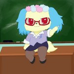 accessory anthro blue_body blue_fur bottomwear chibi cigarette classroom clothing desk eyewear female floppy_ears flower flower_garland flower_in_hair fluffy fluffy_ears fluffy_tail footwear fur furniture g_clef genitals glasses hair hair_accessory legwear lop_ears musical_clef musical_symbol pantyhose plant possession pussy red_eyes school semi-anthro shoes skirt smoking smug solo spread_legs spreading symbol table tail tan_body tan_fur teacher treble_clef underwear yellow_body yellow_fur masterlinkx jewelpet sanrio sega sega_fave sapphie_(jewelpet) bird_dog canid canine canis cavalier_king_charles_spaniel domestic_dog hunting_dog mammal spaniel toy_dog 1:1 hi_res