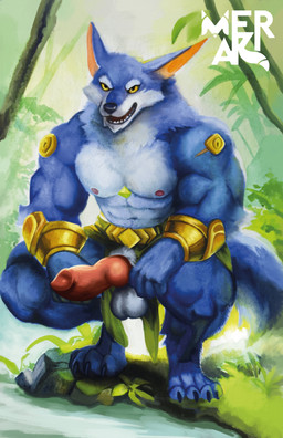 abs animal_genitalia animal_penis anthro balls biceps big_balls big_muscles big_penis bottomwear canine_genitalia canine_penis clothed clothing erection fangs forest genitals huge_muscles huge_penis jungle jungle_background knot loincloth loincloth_only male muscular muscular_anthro muscular_male penis penis_tip plant presenting presenting_penis scar seductive sharp_teeth solo tail teeth text thick_penis three-quarter_view topless topless_anthro topless_male tree tuft vein watercolor_background watercolor_clothing meraki league_of_legends mythology riot_games tencent warwick_(lol) canid canine canis mammal mythological_canine mythological_creature werecanid werecanine werecreature werewolf wolf 2025 absurd_res artist_name hi_res painting_(artwork) traditional_media_(artwork) traditional_painting_(artwork) traditional_watercolor_(artwork) watercolor_(artwork)