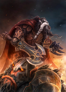 angry anthro armor beard black_body black_fur cape clothing duo embers facial_hair fur glowing glowing_eyes headgear helmet holding_melee_weapon holding_object holding_sword holding_weapon looking_aside male melee_weapon red_cape red_clothing sharp_teeth simple_background smoke standing sword teeth weapon samwise_didier last_winter bear humanoid mammal orc 2017 hi_res official_art