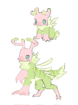 ambiguous_gender antlers back_markings back_spines back_stripes big_claws blue_eyes chibi claws dipstick_horn facial_horn feral fluffy gloves_(marking) green_body horn leg_markings lighter_belly looking_aside markings multicolored_body multicolored_horn neck_tuft pink_head pose raised_arm simple_background sitting small_tail socks_(marking) solo spines stripes tail tail_markings tuft alretta rain_world videocult scavenger_(rain_world) digital_media_(artwork) full-length_portrait portrait