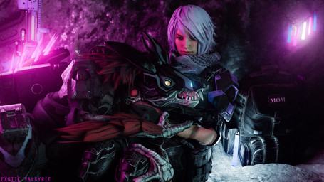 anthro arm_feathers arm_tuft beak blue_eyes commando_rifle duo feather_hair feathered_crest feathers female female_human female_on_anthro glowstick grey_body grey_scales head_crest hug human_on_anthro interspecies light_body light_skin male male/female male_anthro male_on_human needler pseudo_hair pupils red_body red_feathers scales sharp_teeth sitting slit_pupils teeth text tuft xenophilia yellow_eyes exotic_valkyrie halo_(series) microsoft xbox_game_studios alien avian human kig-yar mammal scalie t'vaoan 16:9 3d_(artwork) 4k absurd_res colored digital_media_(artwork) english_text hi_res widescreen