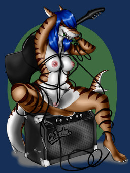 amp amplifier anthro areola bass_guitar bdsm biped bondage bound breasts female genitals grin guitar hair hands_behind_back looking_at_viewer musical_instrument nipples non-mammal_breasts nude plucked_string_instrument restraints rope rope_bondage rope_harness simple_background sitting smile solo string_instrument submissive submissive_female teeth vulva tanithjackal aquatic fish shark 2016 3:4 alpha_channel digital_media_(artwork) hi_res