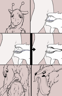 andromorph animal_genitalia animal_penis antennae_(anatomy) anthro bodily_fluids cetacean_genitalia cetacean_penis cum cum_in_mouth cum_inside deep_throat desperation duo genital_fluids genitals intersex intersex/male male male/male oral oral_penetration penetration penis sleeping standing steele_(limepumpkin) sweat tapering_penis urine urine_in_mouth watersports limelaz limepumpkin kabel_(limepumpkin) alien canid canine canis domestic_dog mammal absurd_res comic hi_res
