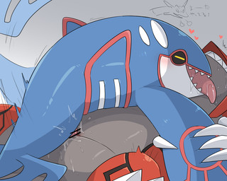 blue_body blush bodily_fluids censor_bar censored_genitalia claws dominant dominant_female duo female feral heart_symbol interspecies male male/female red_body sex sharp_teeth spikes sweat teeth tongue tongue_out gngmrkas kkkkkkasgai mythology nintendo pokemon aquatic cetacean dragon fish generation_3_pokemon groudon kyogre legendary_pokemon mammal monster mythological_creature mythological_scalie pokemon_(species) rayquaza scalie whale 5:4 censored