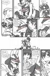 2:3 ambiguous_gender anthro bath blush brush canid canine comic dialogue english_text fur generation_4_pokemon greyscale hi_res human lucario male mammal mecharm monochrome nintendo pokemon pokemon_(species) pokemon_trainer shy simple_background soap tail text water white_background