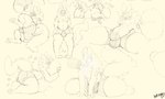 anthro balls big_balls big_penis bodily_fluids bulge butt clothing cum cum_on_face erection fur genital_fluids genitals grinding machine male masturbation penis pillow pillow_humping simple_background solo tail nathyness itzzyy protogen absurd_res hi_res sketch sketch_page