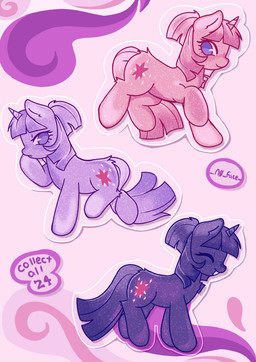 eyes_closed female feral hair horn leg_tuft looking_at_viewer multiple_poses ponytail pose simple_background solo sticker tuft n0_face friendship_is_magic hasbro my_little_pony mythology twilight_sparkle_(mlp) equid equine mammal mythological_creature mythological_equine unicorn hi_res