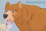 after_sex anthro balls bestiality blush bodily_fluids brown_body cum cum_in_mouth cum_inside duo female feral genital_fluids genitals human_on_feral humanoid_genitalia humanoid_penis interspecies male male/female oral penis teeth tongue tongue_out ghostyxtoasty bear brown_bear grizzly_bear human mammal ursine 3:2 absurd_res hi_res