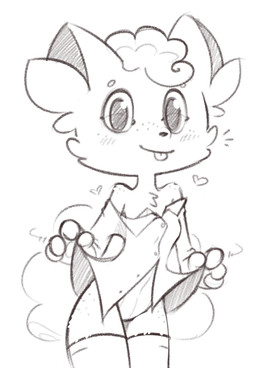 anthro anthrofied blush blush_lines clothed clothing clothing_lift collared_shirt dress_shirt facial_tuft female flat_chested fluffy fluffy_tail freckled_face freckled_hips freckled_shoulders freckles heart_symbol legwear leotard shirt shirt_lift solo standing tail thigh_highs tongue tongue_out topwear tuft young theartmanor nintendo pokemon eclair_(theartmanor) alolan_form alolan_vulpix generation_7_pokemon pokemon_(species) regional_form_(pokemon)