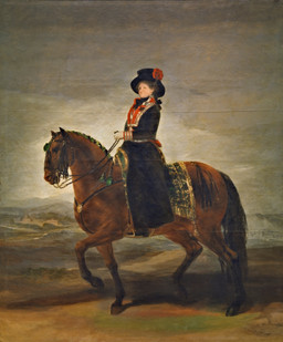 animal_genitalia balls clothed clothing dress duo female feral footwear genitals hair hat headgear headwear historical_european_clothing hooves horseback_riding male realistic realistic_feral saddle sheath snout francisco_goya equestrian_portrait_of_maria_luisa_of_parma real_world equid equine horse human mammal 1799 18th_century ancient_art formal_art hi_res oil_painting_(artwork) painting_(artwork) traditional_media_(artwork) traditional_painting_(artwork)