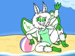 2_toes antennae_(anatomy) clothing feet female fur green_eyes hair insect_wings lepidopteran_wings mane mane_hair multi_arm multi_limb solo swimwear toes white_body white_fur wings unknown_artist miss_moth arthropod insect lepidopteran luna_moth moth saturniid